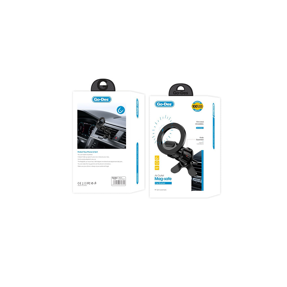Go Des GD-HD325 M-safe Magnetik 360 Derece Dönebilen Havalandırma Tasarımlı Telefon Tutucu Go Des GD-HD325 M-safe Magnetik 360 Derece Dönebilen Havalandırma Tasarımlı Telefon Tutucu
